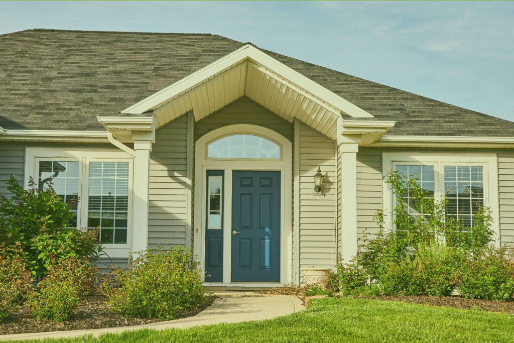 Suburban Indiana house with roof and siding visible, illustrating how long do home inspections take on site